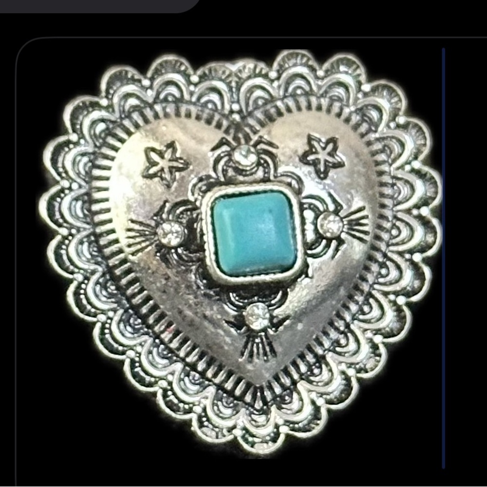 turquoise, stretch ring or scarf slide conch Navajo jewelry